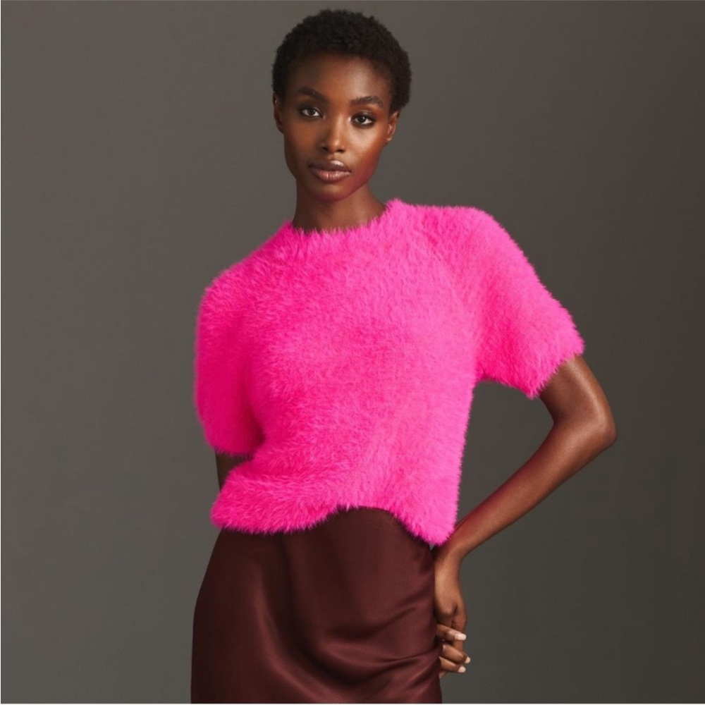 anthropologie pilcro eyelash baby sweater tee